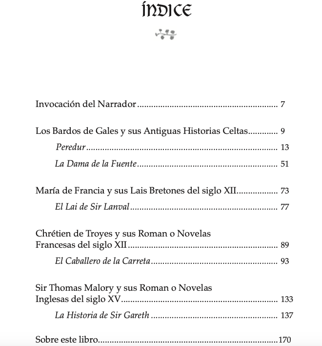 LEYENDAS DE LA CORTE DEL REY ARTURO